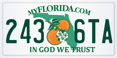 FL license plate 2436TA
