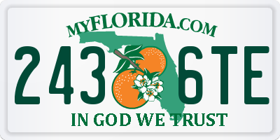 FL license plate 2436TE