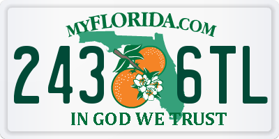 FL license plate 2436TL