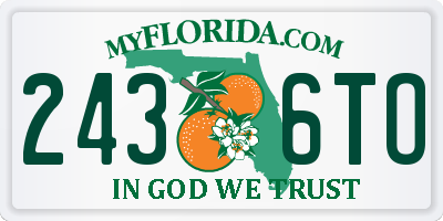 FL license plate 2436TO