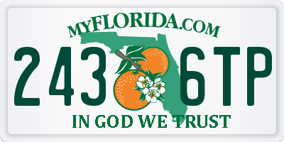 FL license plate 2436TP