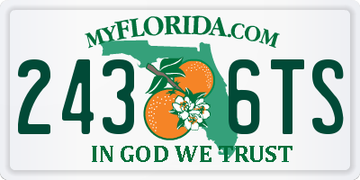 FL license plate 2436TS