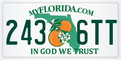 FL license plate 2436TT