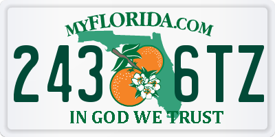 FL license plate 2436TZ