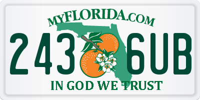 FL license plate 2436UB