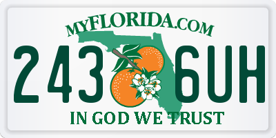 FL license plate 2436UH