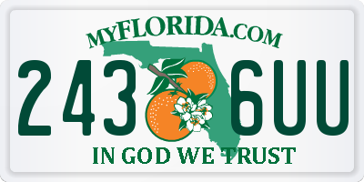FL license plate 2436UU