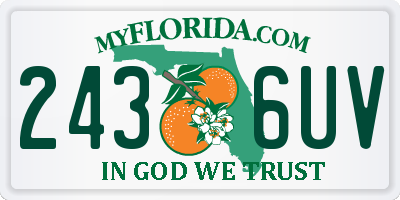 FL license plate 2436UV