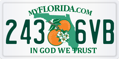 FL license plate 2436VB