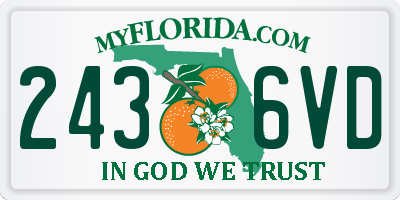FL license plate 2436VD