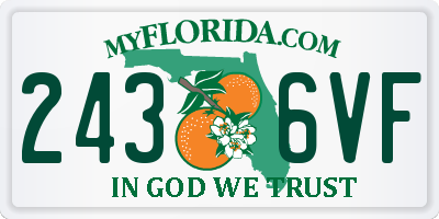 FL license plate 2436VF