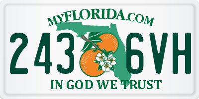 FL license plate 2436VH
