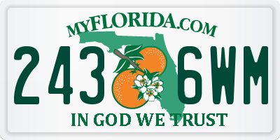 FL license plate 2436WM