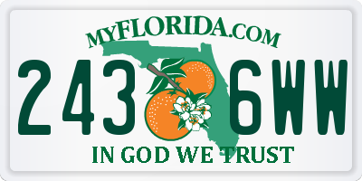 FL license plate 2436WW