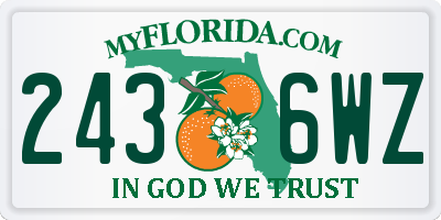 FL license plate 2436WZ