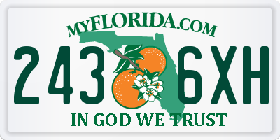 FL license plate 2436XH