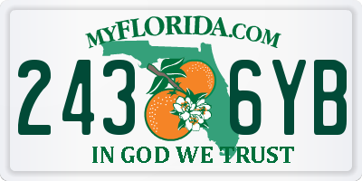 FL license plate 2436YB