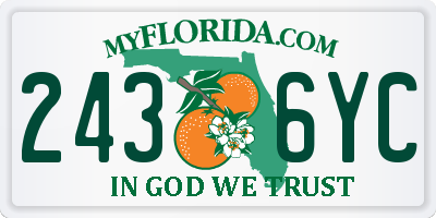 FL license plate 2436YC