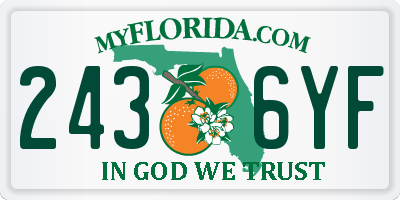 FL license plate 2436YF