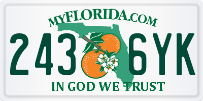 FL license plate 2436YK