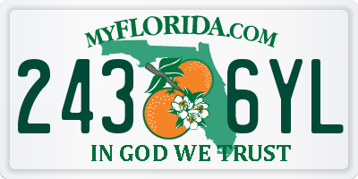 FL license plate 2436YL