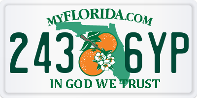 FL license plate 2436YP