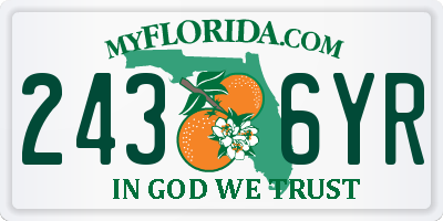 FL license plate 2436YR