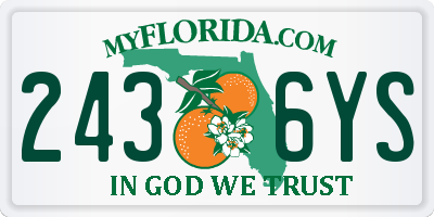 FL license plate 2436YS