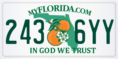 FL license plate 2436YY
