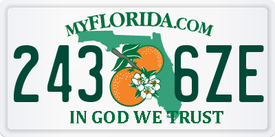 FL license plate 2436ZE