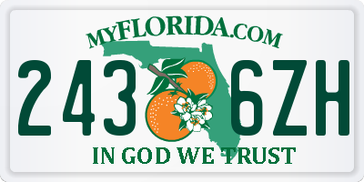 FL license plate 2436ZH