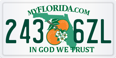 FL license plate 2436ZL