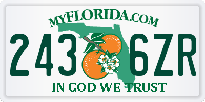 FL license plate 2436ZR