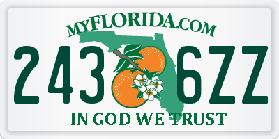 FL license plate 2436ZZ