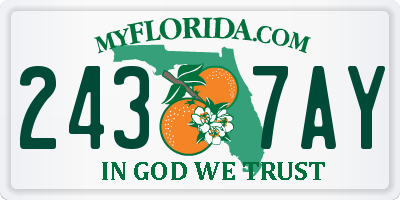 FL license plate 2437AY
