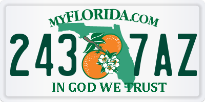 FL license plate 2437AZ
