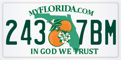 FL license plate 2437BM