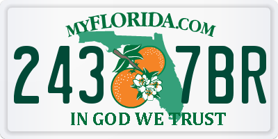 FL license plate 2437BR
