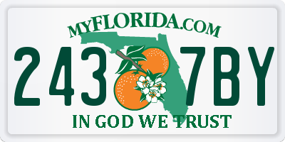 FL license plate 2437BY