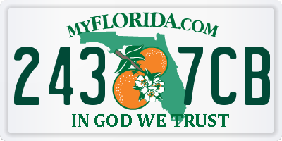 FL license plate 2437CB