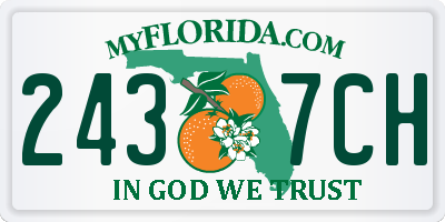 FL license plate 2437CH
