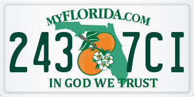 FL license plate 2437CI