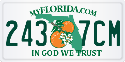 FL license plate 2437CM