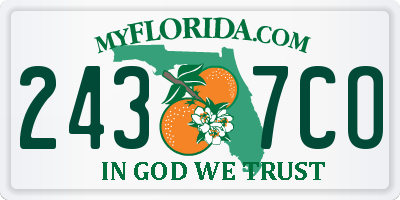 FL license plate 2437CO