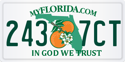 FL license plate 2437CT