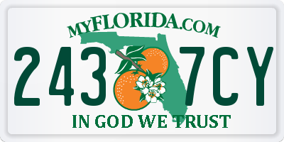 FL license plate 2437CY