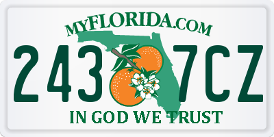 FL license plate 2437CZ
