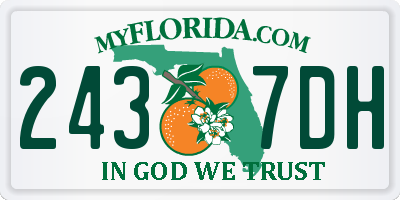 FL license plate 2437DH