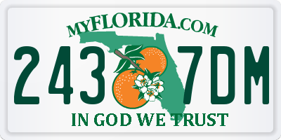 FL license plate 2437DM