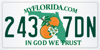 FL license plate 2437DN